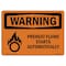 Signmission OSHA WARNING Sign, Preheat Flame Starts Automatically, 24in X 18in Decal, 18" W, 24" L, Landscape OS-WS-D-1824-L-12343 - alternate 1